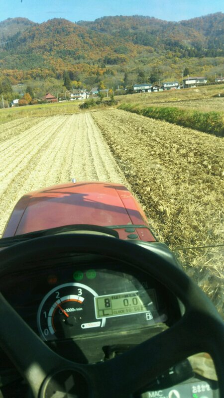 (クリックして拡大表示) 秋の耕作 稲わらのすきこみ