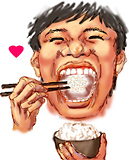 (クリックして拡大表示) 新米発売解禁! 新米のご飯を頬張る!